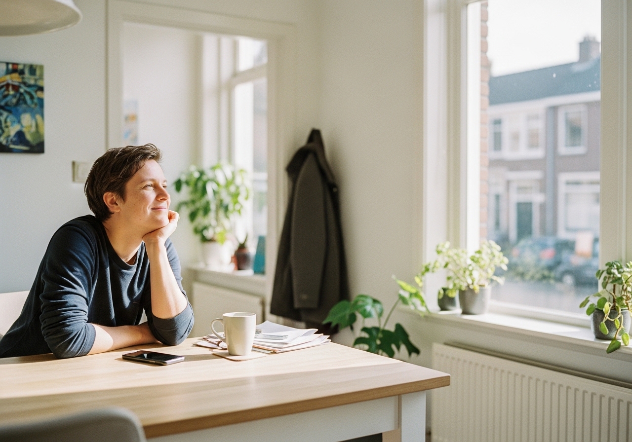 Tevreden klant vinkt een concrete checklist met actiepunten af